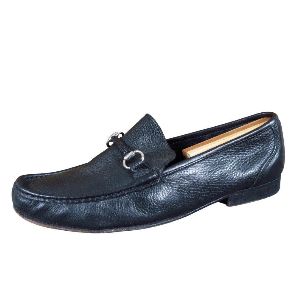 Sandrino by Sandro Moscoloni Mens Bit Loafer Size 11.5 Dress Shoes Black Leather